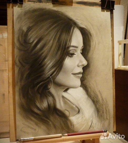 Портрет на заказ рисунок по фото ручная работа