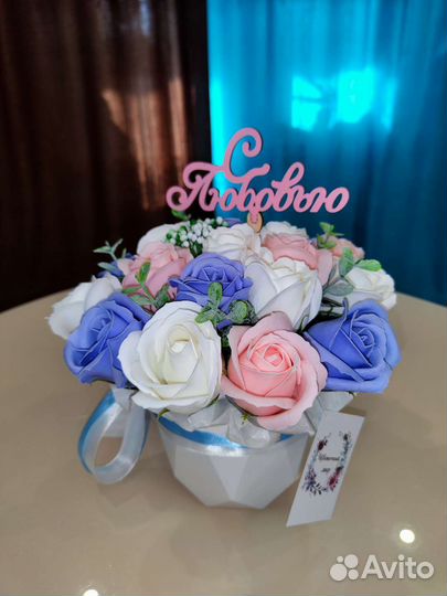 Букет из мыльных цветов