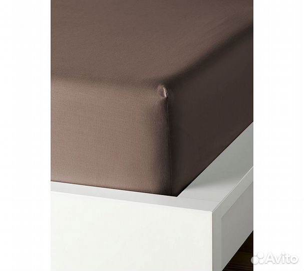 Простынь GoodNight Сатин 180х200х20 Шоколад на рез