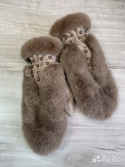Варежки из норки