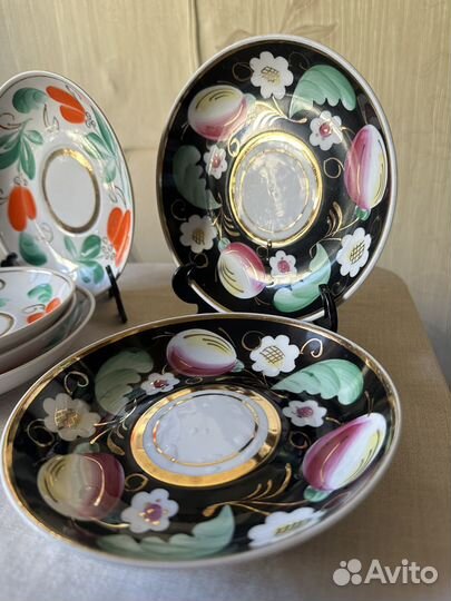 Блюдца от чайного сервиза вербилки СССР