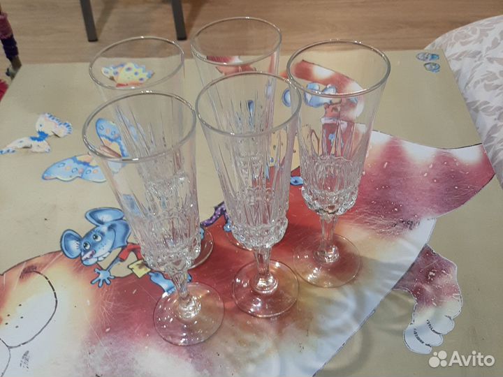 Бокалы для шампанского б.у. 5шт