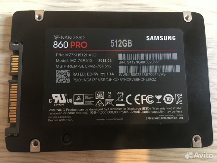 SSD 256 512 1tb 2tb Samsung 850 860 EVO PRO MLC