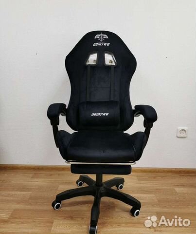 Кресло компьютерное игровое ткань велюр