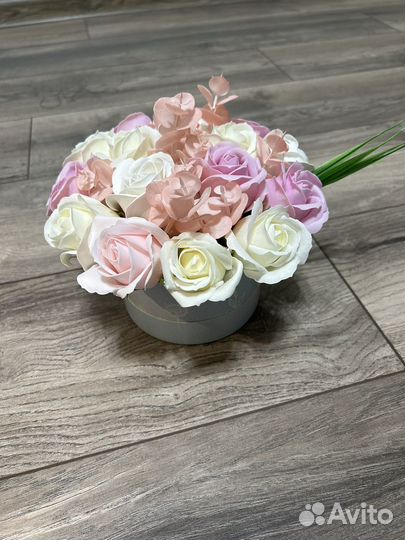 Волшебный букет из мылных роз