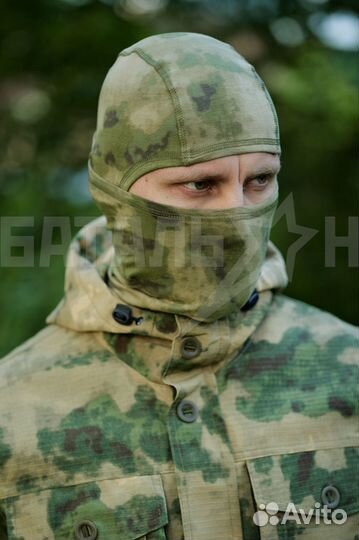 Балаклава (маска) трикотаж Гюрза, зелёный мох