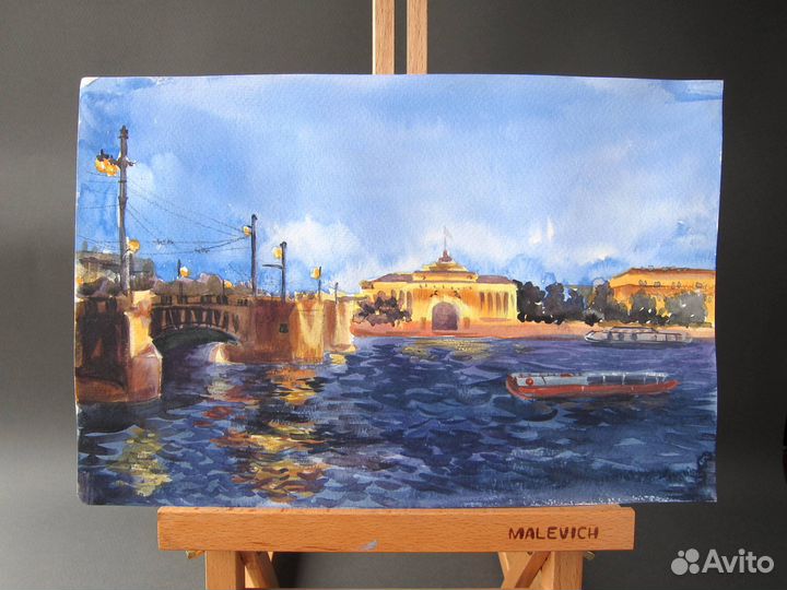 Акварель Петербург, картина Санкт-Петербург