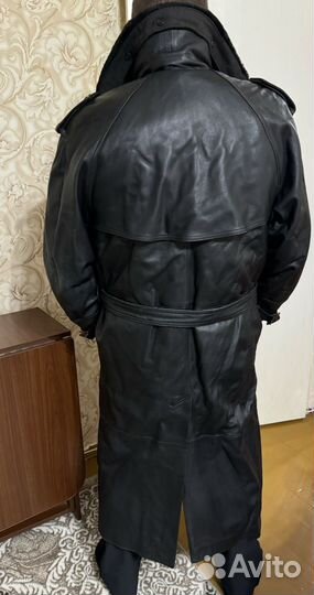 Плащ мужской кожаный