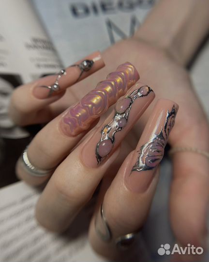 Маникюр с наращиванием