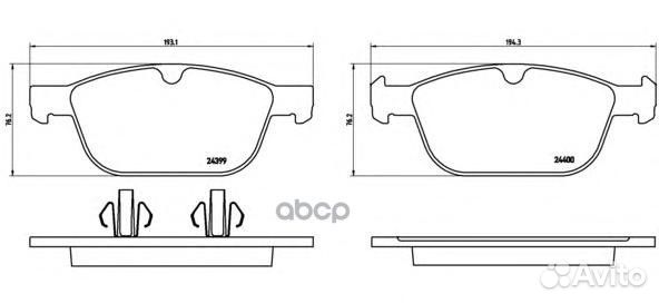 Колодки тормозные дисковые передн, volvo: XC60
