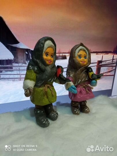 Ватные елочные игрушки