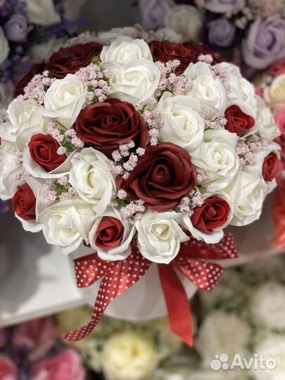 Розы букет цветы из мыла подарок день рождения