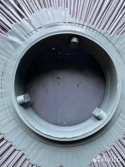 Диск щеточный D120х550мм без проставки (полипропилен вторичный) серый 3-фиксатора в Калининграде