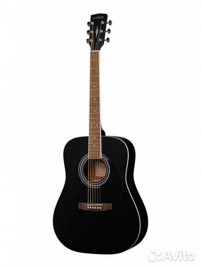 Акустическая гитара черная с чехлом W81-BKS
