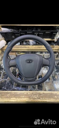 Руль приора 2 стиль на 2108-2115 обшитый в кожу