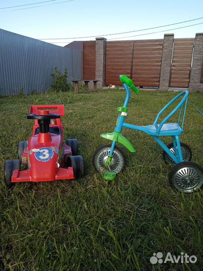 Машинка и велосипед