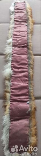 Меховой воротник из рыжей лисы