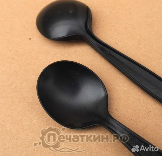 Ложки черные из кукурузного крахмала