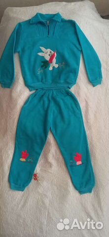 Костюм 3-4 года х/б цвет бирюзовый