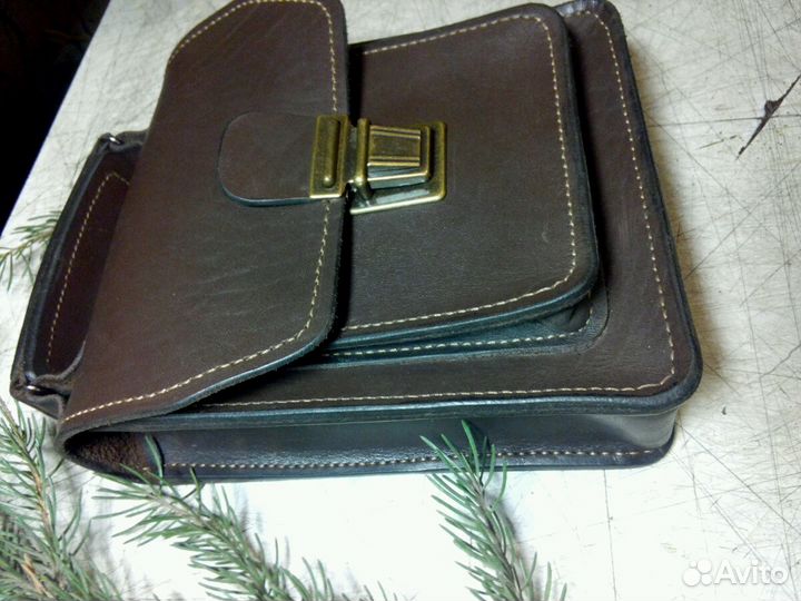 Сумка - барсетка из натуральной кожи