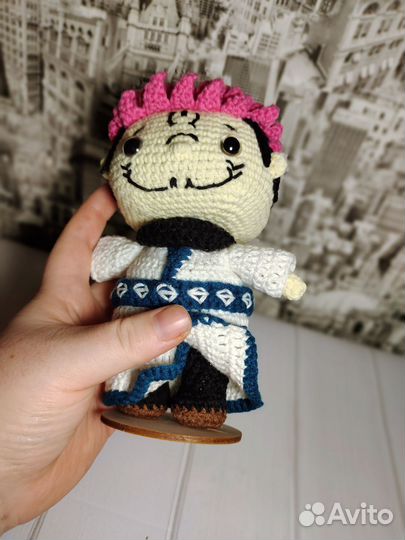 Авторская вязаная интерьерная игрушка Сукуна