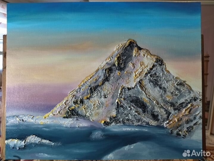 Картина маслом на холсте пейзаж горы