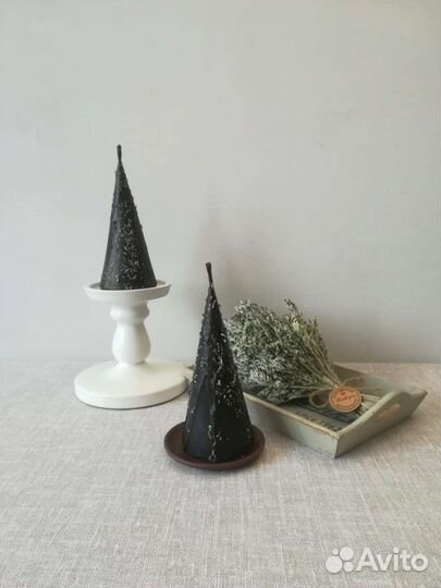 Восковые свечи с полынью и маслом можжевельника