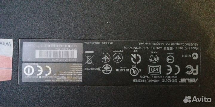 Ноутбук Asus, на запчасти Acer N214 z5wah