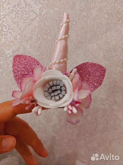 Ободок Пони. Единорог. Коза. Конфета