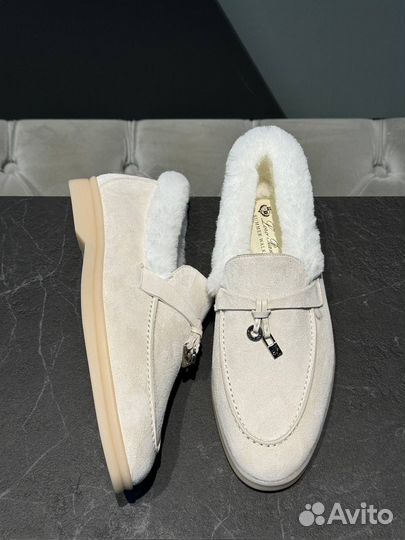 Лоферы Loro piana с мехом