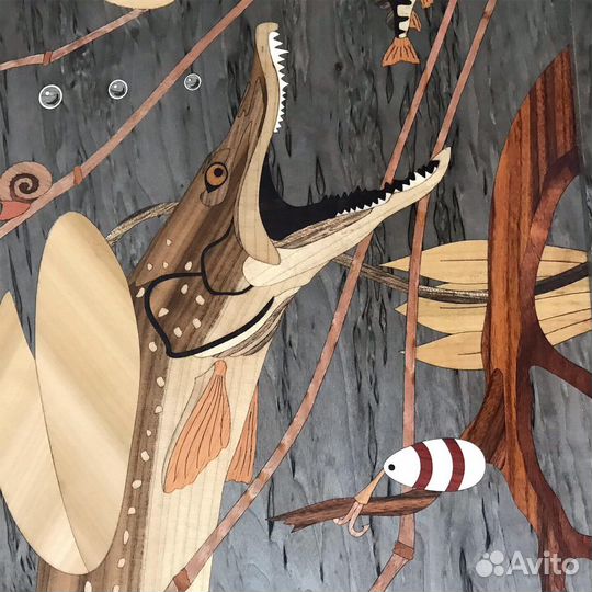 Нарды деревянные ручной работы Подводный мир