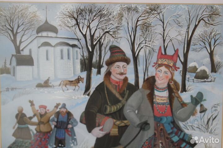 Картина Зимний Праздник. Петренко Зинаида 2009г