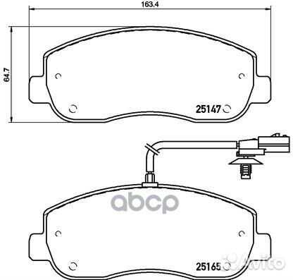 Колодки тормозные дисковые перед P68062 Brembo
