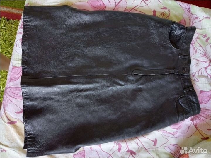 Кожаная юбка натуральная 42
