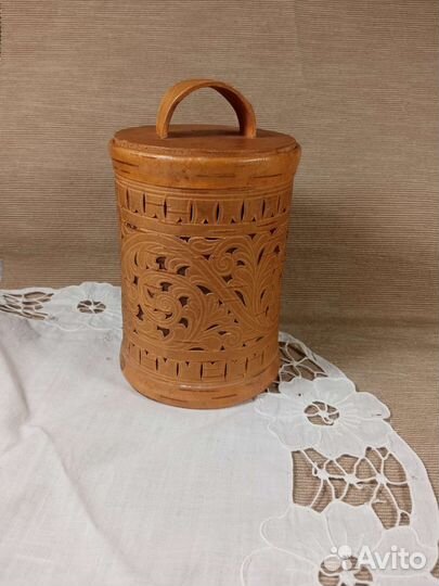 Посуда из дерева ручной работы. Туесок
