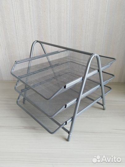 Лоток для бумаг горизонтальный металл новый