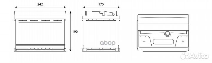 Аккумулятор gladiator dynamic 60 Ah, 560 A