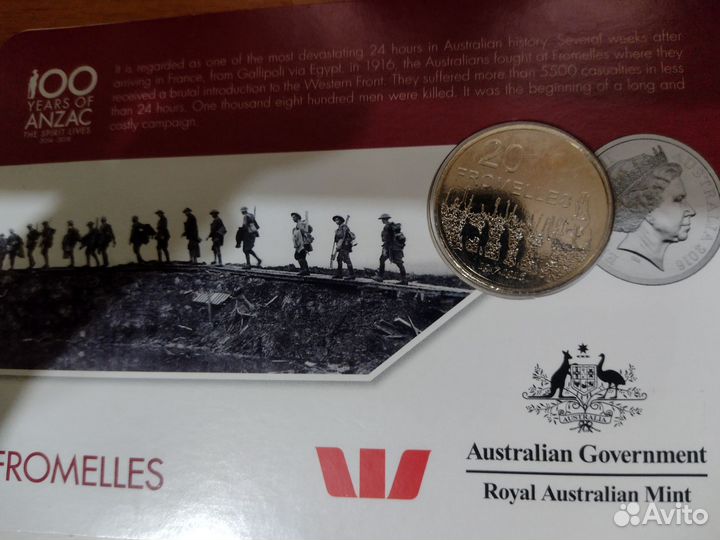 Монета Австралии юбилейная
