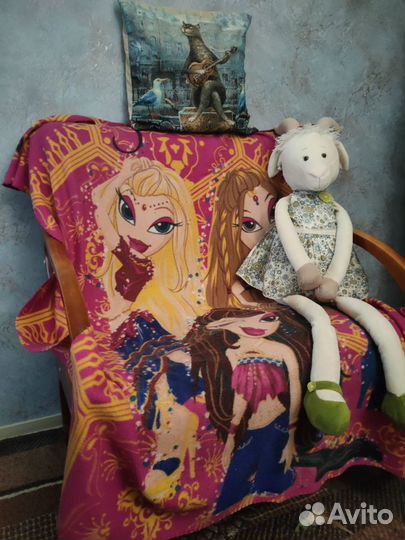 Плед флисовый Куклы Братц