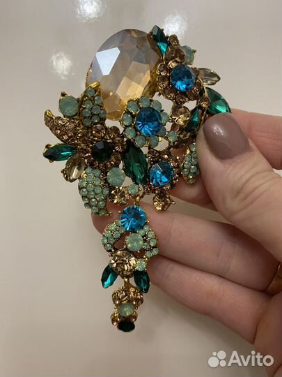 Брошь большой шикарный цветок
