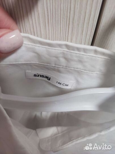 Блузка белая школьная 146