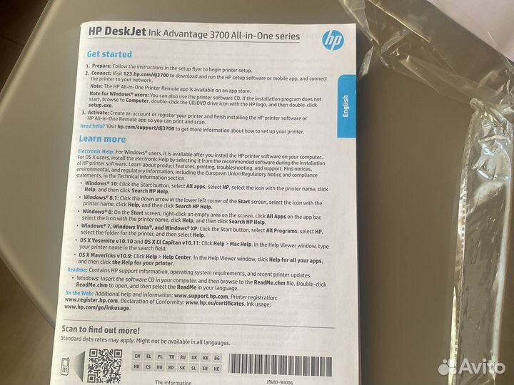 Принтер hp deskjet ink advantage 3785