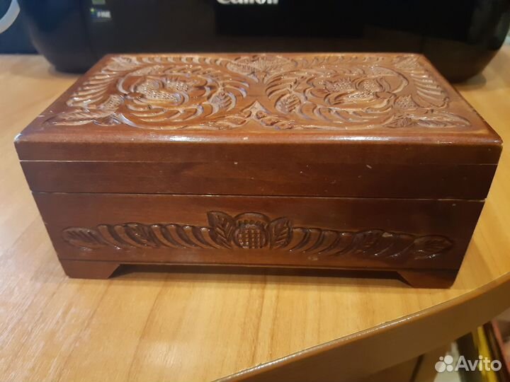 Деревянная резная шкатулка СССР