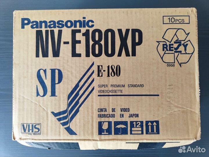 Новые видеокассеты VHS Panasonic E-180