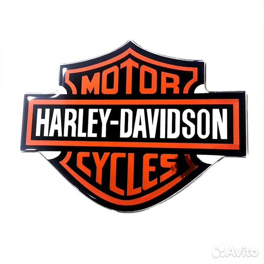 Харлей и Дэвидсон, 3D автонаклейка. Alstickers