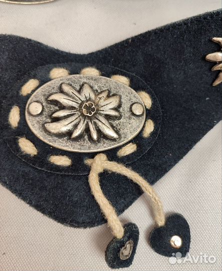 Баварский замшевый ремень кушак. Винтаж