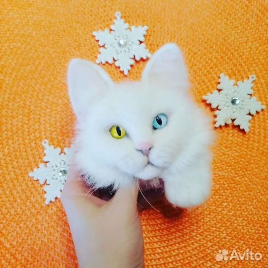 Брошь ручной работы Кошка