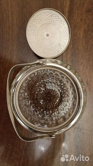 Стеклянная посуда СССР вазочка сахарница