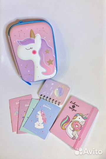 Подарочный набор для девочки с единорогами в пакет