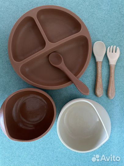 Детская посуда для кормления силиконовая